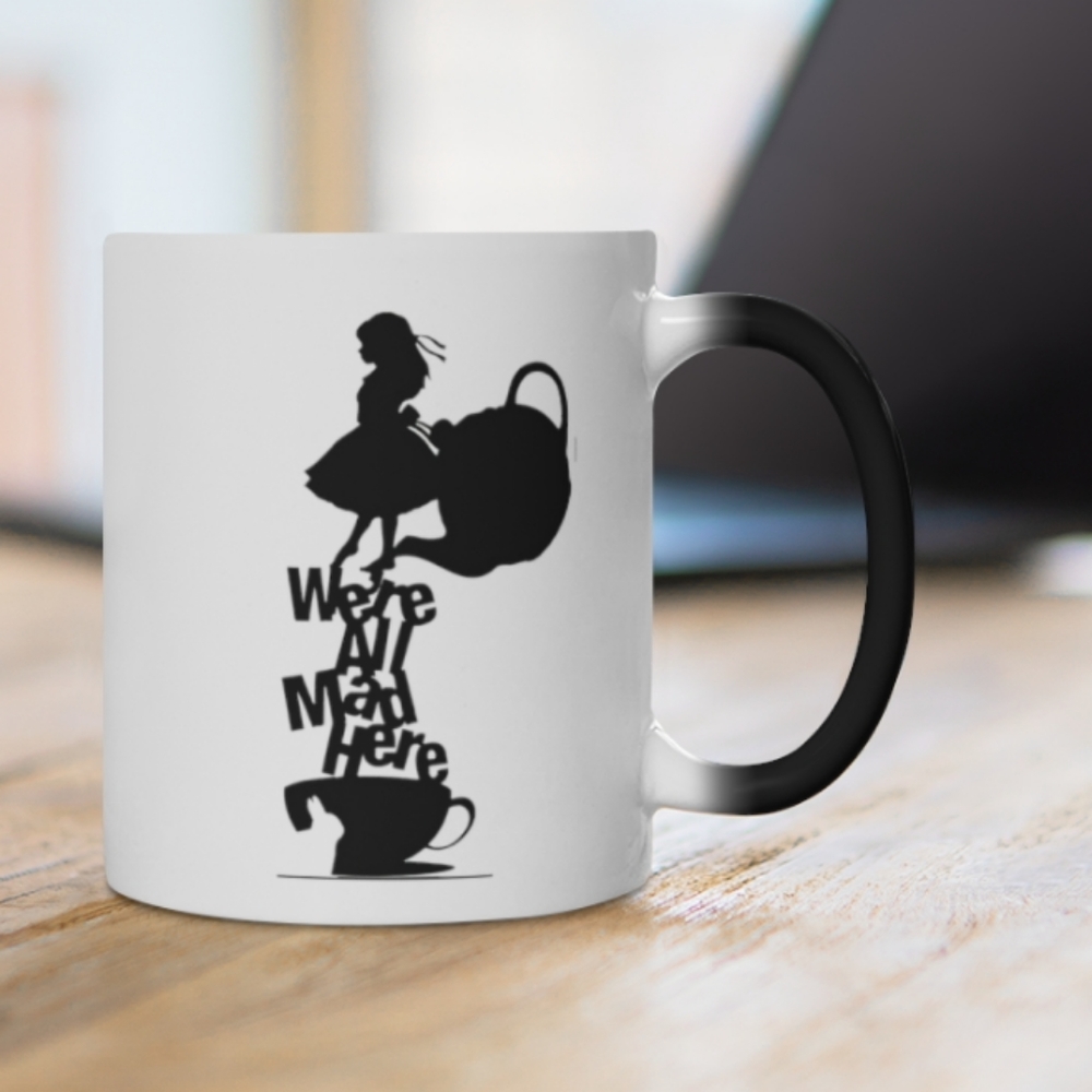 Alice in wonderland color changing mug